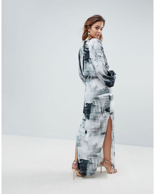 balloon sleeve maxi dress