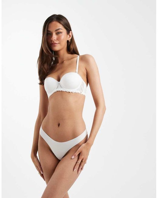 ONLY White Lace Brazilian Briefs
