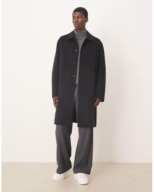 ARKET Blue Pure Wool Double Layer Overcoat for men