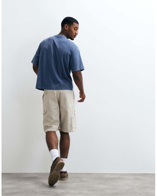 Cotton On Blue baggy Worker Short for men