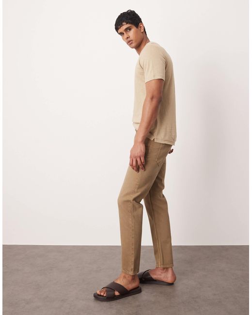 Mango Natural Benc Barrel Leg Jeans for men