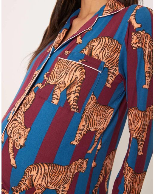 Chelsea Peers Blue Maternity Night Shirt
