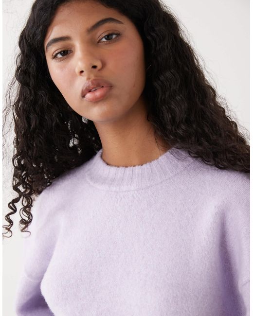 Monki Purple – oversize-strickpullover
