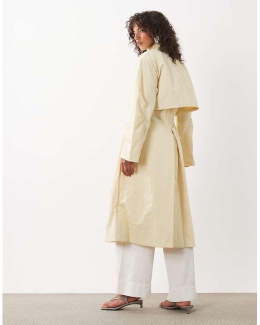 Nobody's Child Natural Funnel Neck Longline Drawstring Parka Jacket