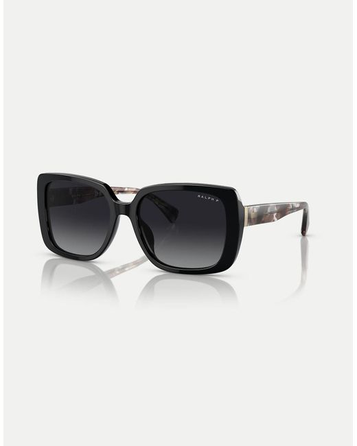 Ralph Black Ra5298U Rectangle Polarised Sunglasses With Lens