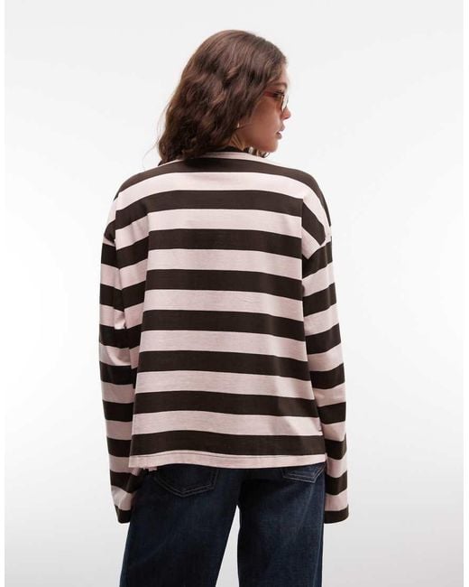 Monki White Aster Boxy Long Sleeve Top