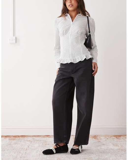 Collusion Gray – figurbetonte hemdbluse