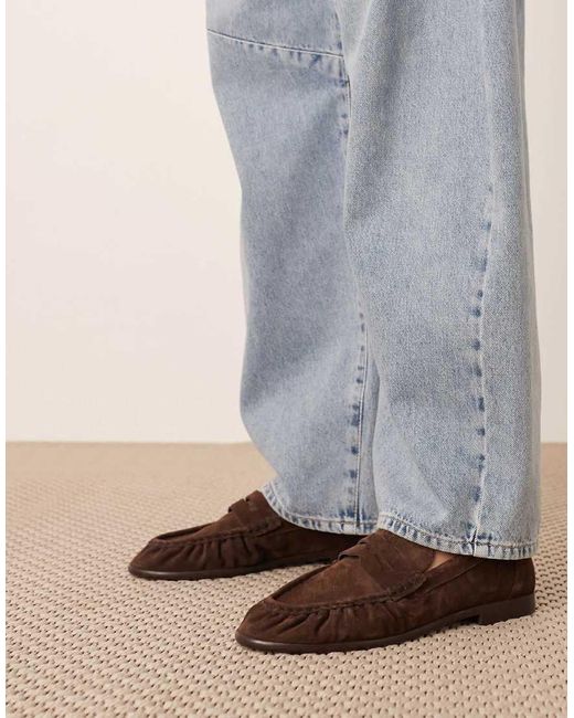 Mocasines Marrones De Ante Premium De ARRANGE de color Gray