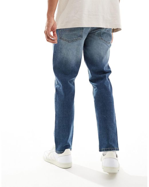 ASOS – schmal zulaufende stretch-jeans in Blue für Herren