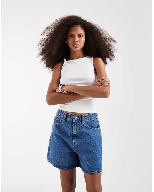 ASOS Blue Denim Dad Short