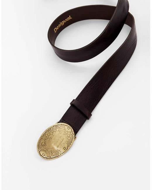 Desigual Brown Belt Buckle