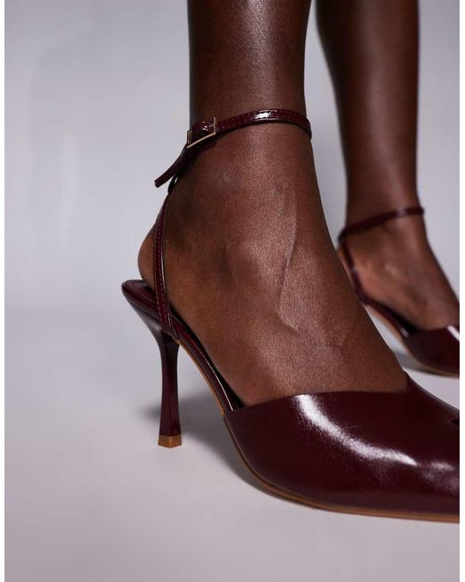 SIMMI Brown Simmi London Savvy Peep Toe Heeled Sandals