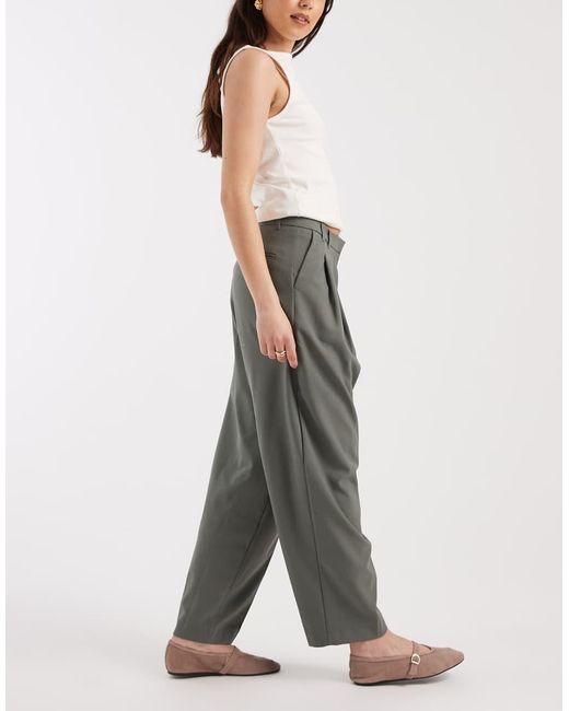 ASOS Black Tailored Textured Baggy Tapered Trousers