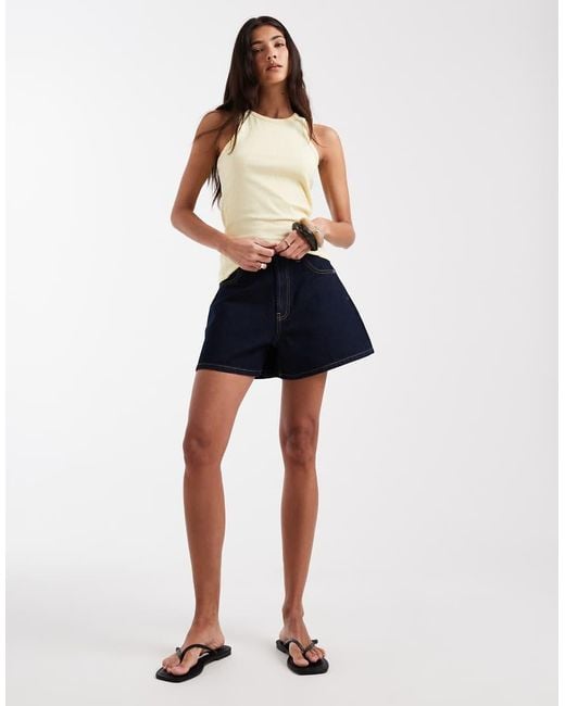 Pieces Blue Racer Neck Tank Top