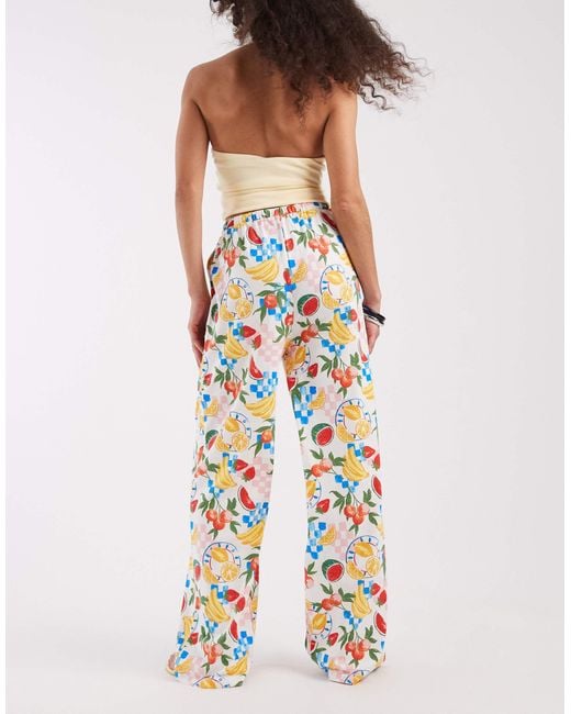Threadbare White Jersey Pull On Trouser With Drawstring
