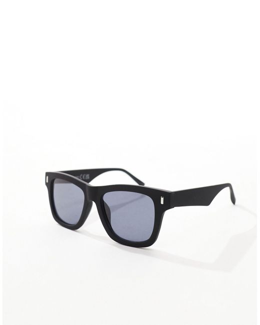 River Island Black Rubberised Sunglasses for men