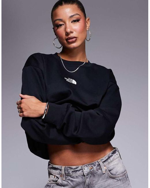 The North Face Blue Essential Logo Oversized Sweatshirt