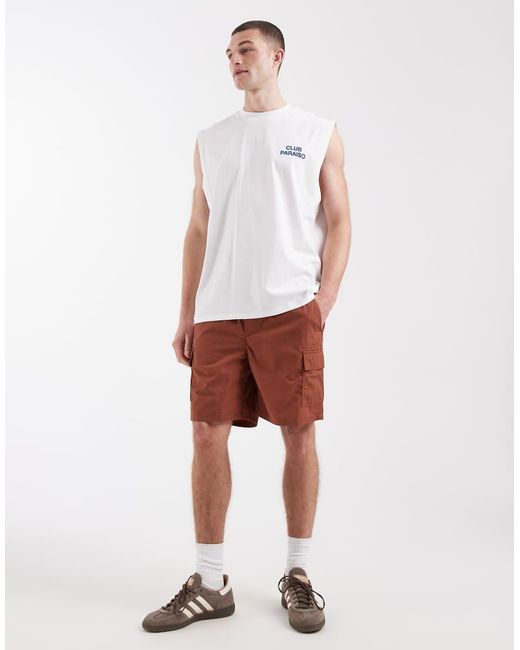 Only & Sons White Cargo Short for men