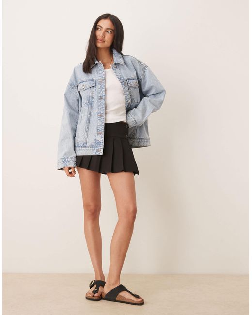 ASOS Gray Oversized 90's Denim Jacket