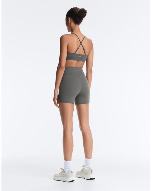 Oysho Gray Comfortlux High-Rise 10Cm Hot Pants