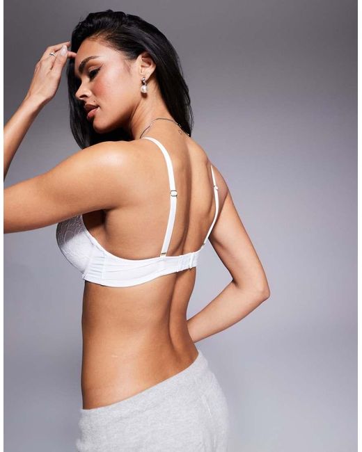 Ann Summers Gray Sexy Lace Padded Boost Bra