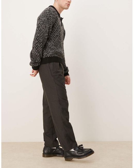 Abercrombie & Fitch Black Pull On Loose Trousers for men