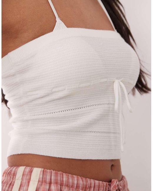 Rhythm Strapless Gebreide Top in het Pink