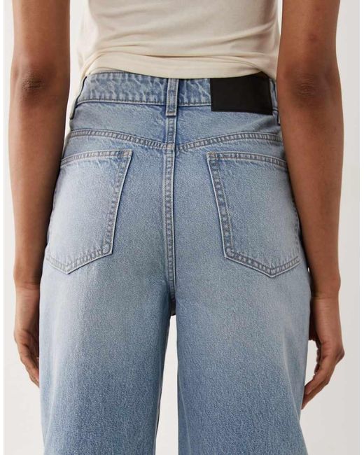 ASOS Blue Asos Design Tall Straight Wide Leg Jeans