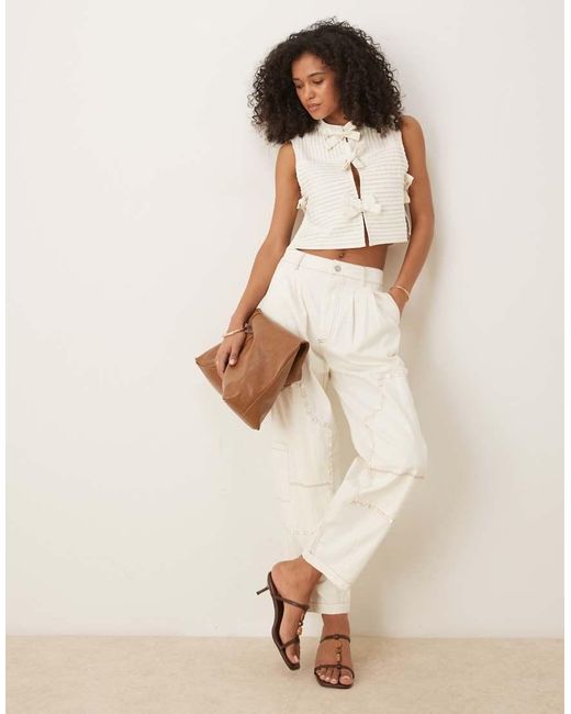 Ghospell Natural Bow Top Co-ord