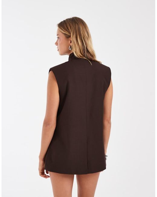 ASOS Multicolor Wrap Front Sleeveless Blazer
