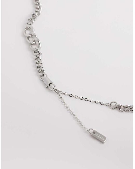 ASOS Metallic Graduated Curb Chain Necklace for men