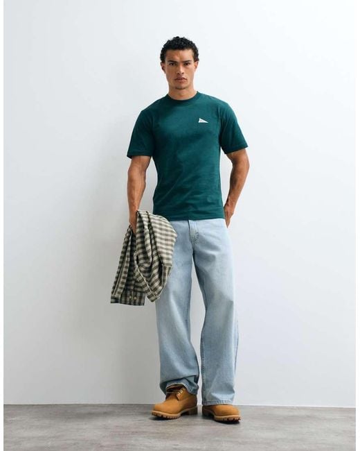 Parlez Blue Pennant Flag Back Graphic T-shirt for men