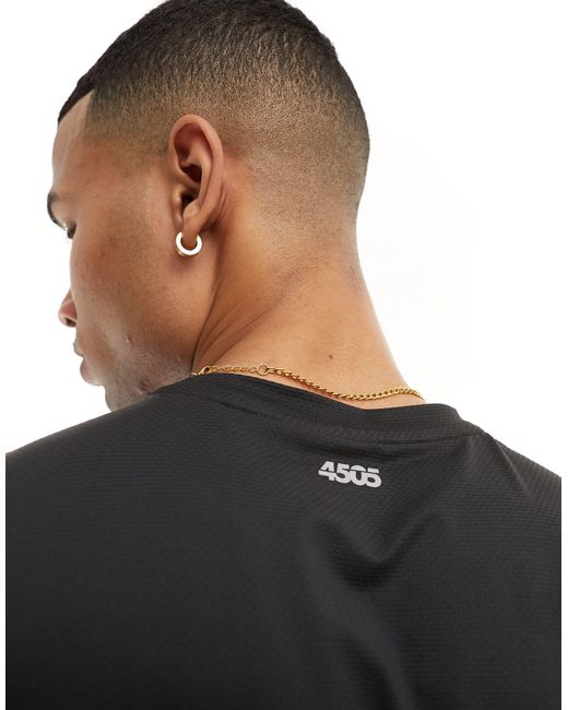 ASOS 4505 Asos – 4505 – schnell trocknendes, es trainings-t-shirt mit logo in Black für Herren