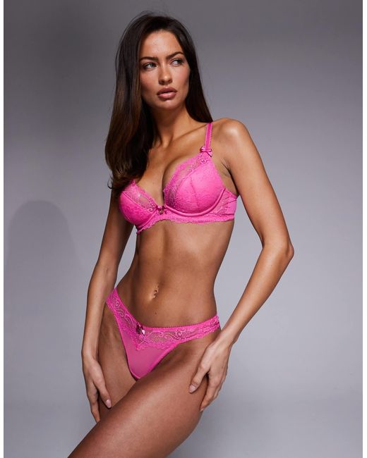 Yolanda - string bordé Boux Avenue en coloris Pink