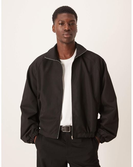 Veste habillée à col cheminée ASOS pour homme en coloris Black