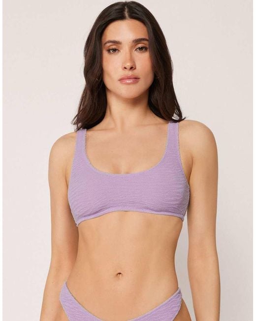 Calzedonia Purple Brassiere Bikini Top Crinkle Waves