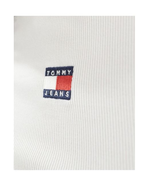Tommy Hilfiger White Slim Badge Rib T-shirt