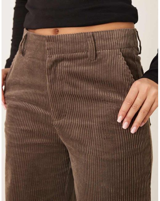 Gina Tricot Natural High Waist Corduroy Trousers