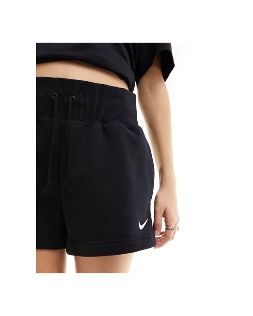 Nike Black Phoenix Fleece High Rise Shorts