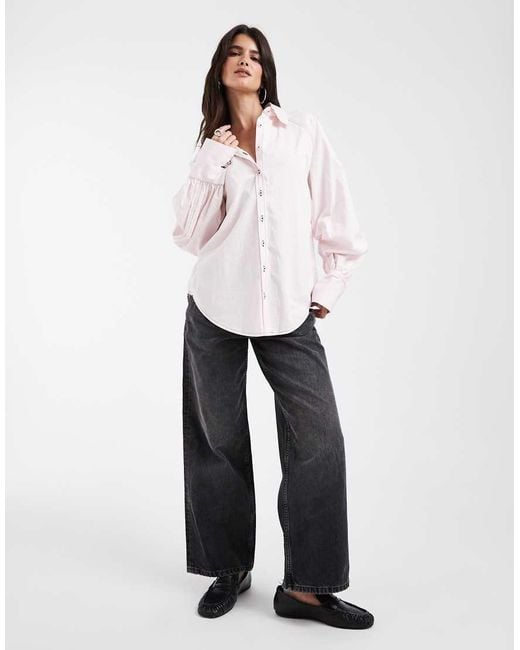 Muse Assembly Purple Oversized Erin Shirt
