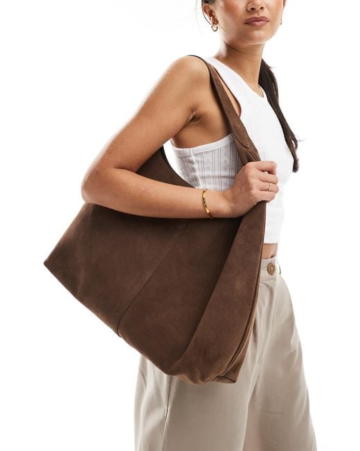 Grand Sac à Main Marron Primark - Occasion En Simili Cuir - Fermetures Zip Et Boucle - Taille Large