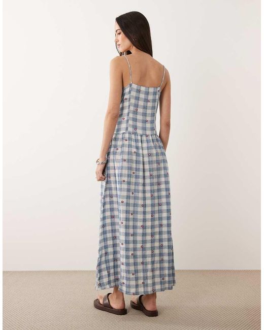 Brave Soul Blue Strappy Maxi Dress