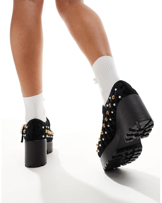 Koi Footwear Black Koi Tira Velvet Mary Janes Regal Temptation Edition Shoes