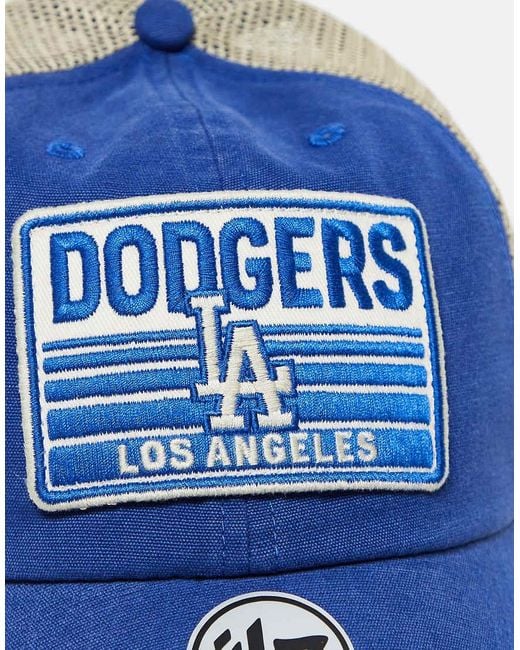 '47 Blue La Dodgers Clean Up Trucker Cap
