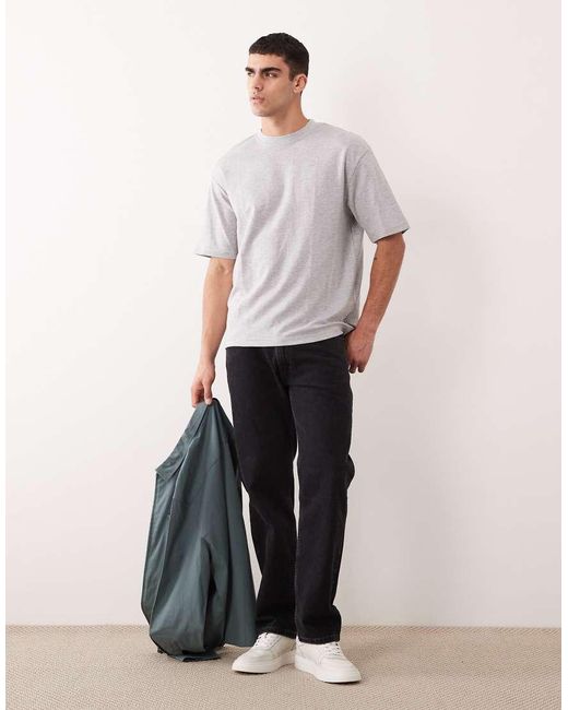 SELECTED Gray Heavyweight Oversized T-shirt for men