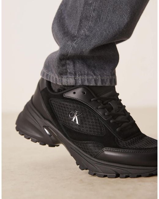 Calvin Klein Black Calvin Klein Tokyo Runner Trainers for men