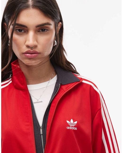 Adidas Originals Red Adicolor Classics Sst Track Jacket