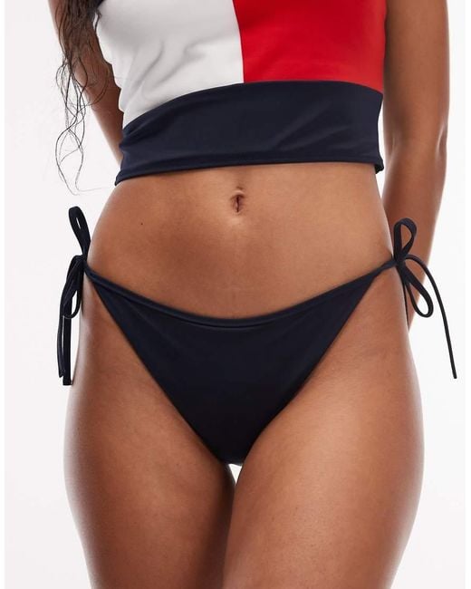 Tommy Hilfiger Red Archive Tie Side Bikini Bottom