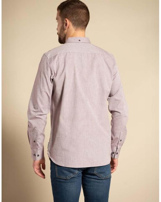 French Connection Natural Cotton Long Sleeve Oxford Shirt for men