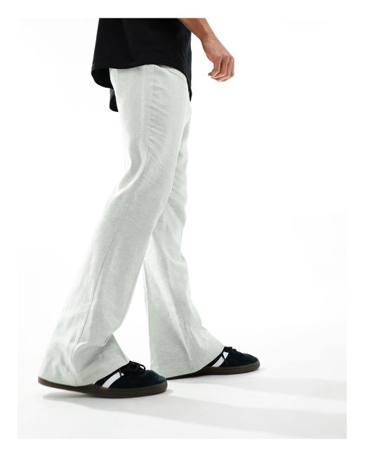 ASOS White Smart High Waist Flared Trousers for men